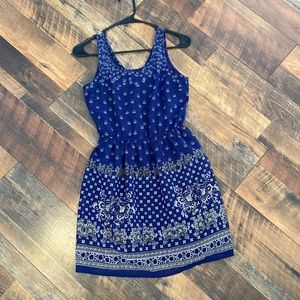 Divided size 6 blue and white dress